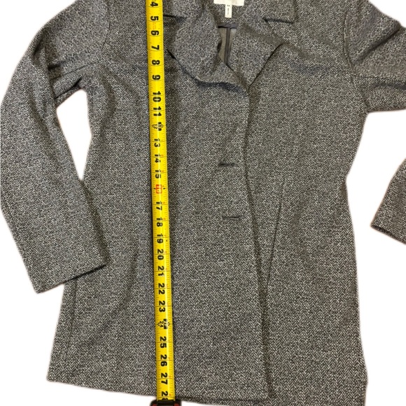 Avec Les Filles Gray/White Longline Knit Blazer Jacket XS EUC - Picture 7 of 10